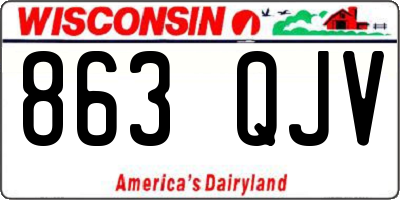 WI license plate 863QJV