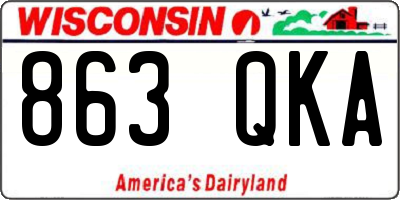 WI license plate 863QKA