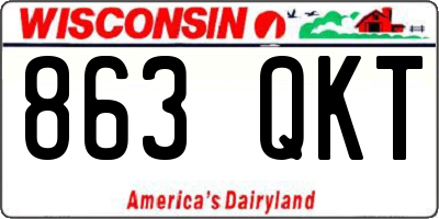 WI license plate 863QKT