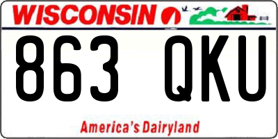 WI license plate 863QKU