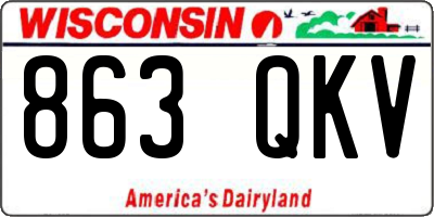 WI license plate 863QKV