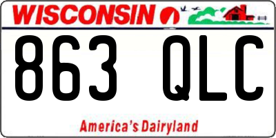 WI license plate 863QLC