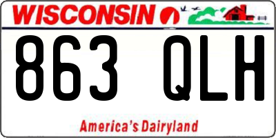 WI license plate 863QLH