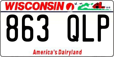 WI license plate 863QLP