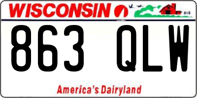 WI license plate 863QLW