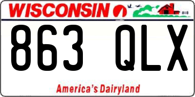 WI license plate 863QLX