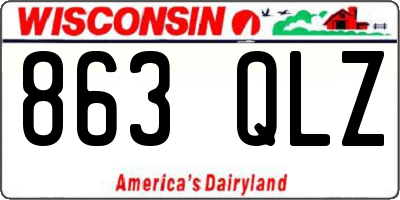 WI license plate 863QLZ