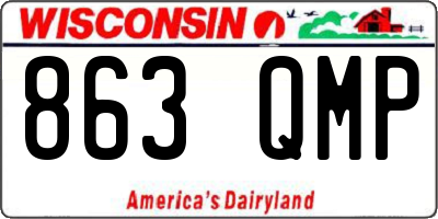 WI license plate 863QMP