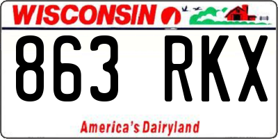 WI license plate 863RKX