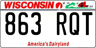 WI license plate 863RQT