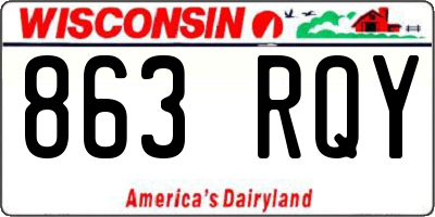 WI license plate 863RQY