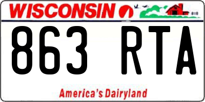 WI license plate 863RTA
