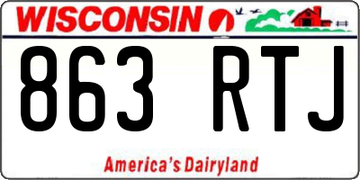 WI license plate 863RTJ