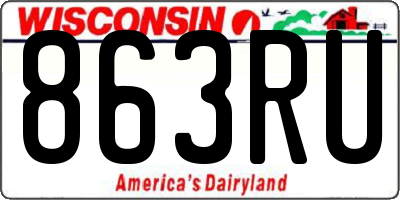 WI license plate 863RU