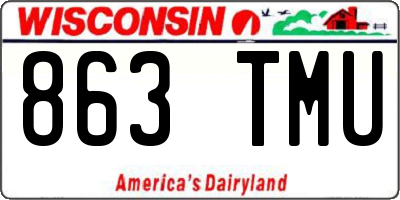 WI license plate 863TMU