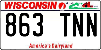 WI license plate 863TNN