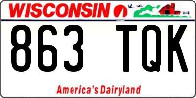 WI license plate 863TQK