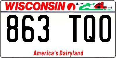 WI license plate 863TQO