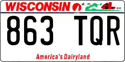 WI license plate 863TQR