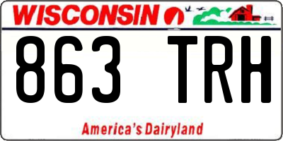 WI license plate 863TRH