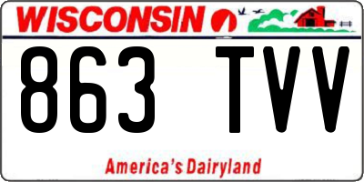 WI license plate 863TVV