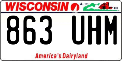 WI license plate 863UHM
