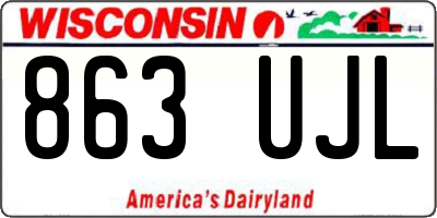 WI license plate 863UJL