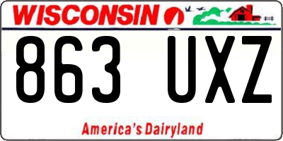 WI license plate 863UXZ
