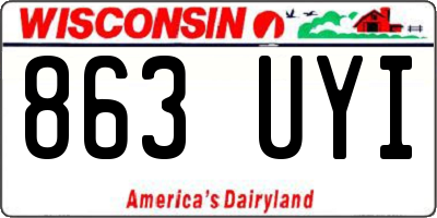 WI license plate 863UYI
