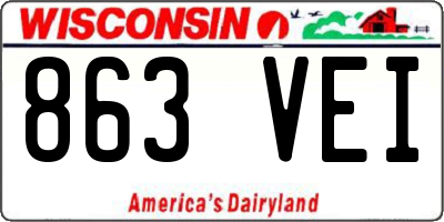 WI license plate 863VEI