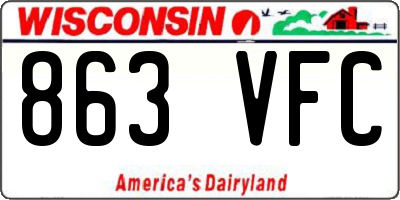 WI license plate 863VFC