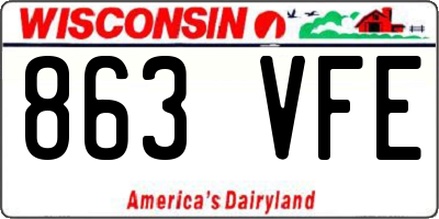 WI license plate 863VFE