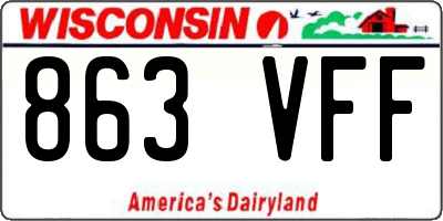 WI license plate 863VFF