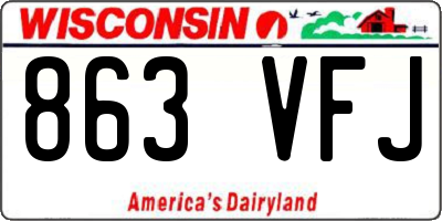 WI license plate 863VFJ