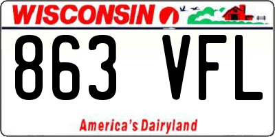 WI license plate 863VFL