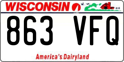WI license plate 863VFQ