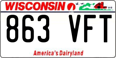 WI license plate 863VFT