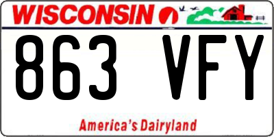 WI license plate 863VFY