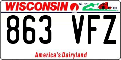 WI license plate 863VFZ