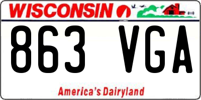 WI license plate 863VGA