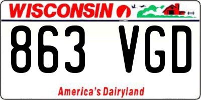 WI license plate 863VGD