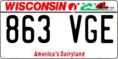 WI license plate 863VGE