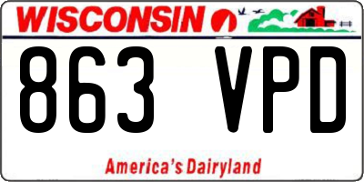WI license plate 863VPD