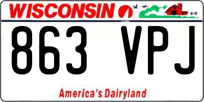 WI license plate 863VPJ