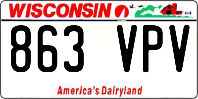 WI license plate 863VPV