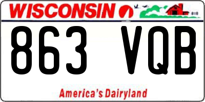WI license plate 863VQB
