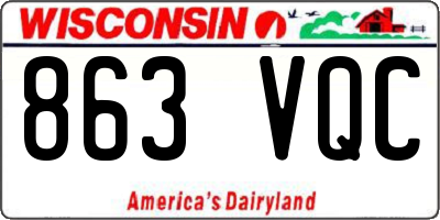 WI license plate 863VQC