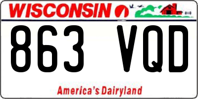 WI license plate 863VQD