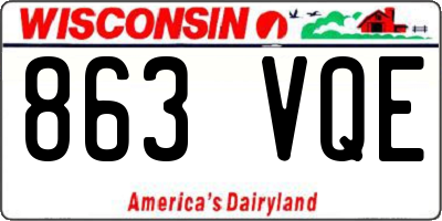 WI license plate 863VQE