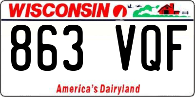WI license plate 863VQF